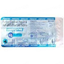 Unienzyme Tablet with Activated Charcoal | For Indigestion, Bloating & Gas | Stomach Care & Liver Ca